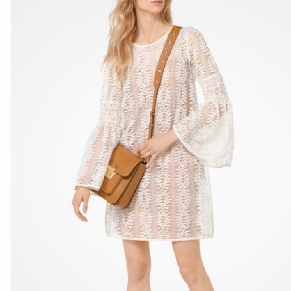 Michael Kors Lace Bell Sleeve Shift Dress women’s size S